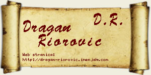 Dragan Riorović vizit kartica